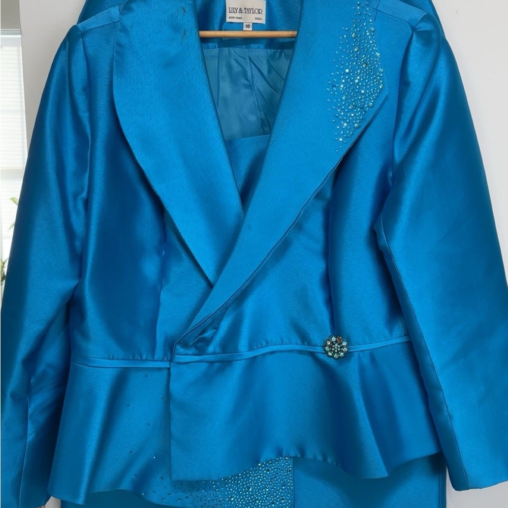 Elegant Blue Adult Blazer with shirt by Lily & Taylor